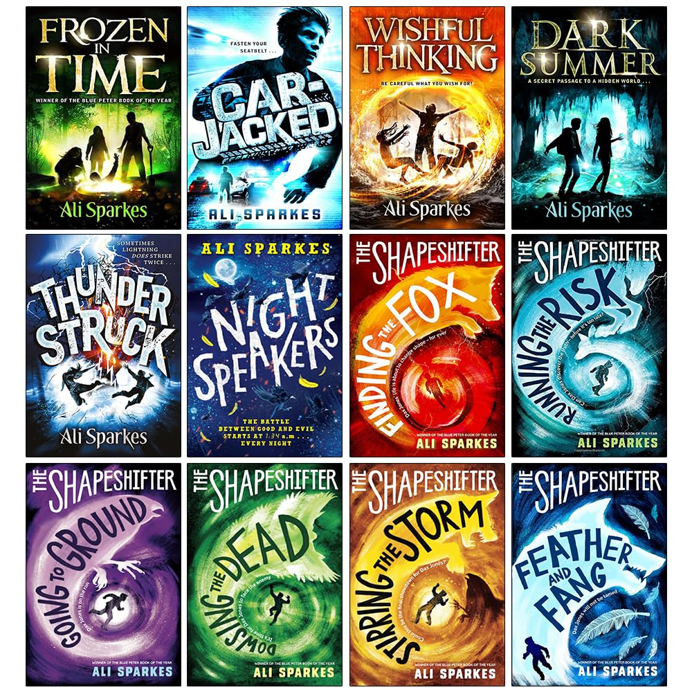 Ali Sparkes Collection 12 Books Set (Frozen in Time, Car-Jacked, Wishful Thinking, Dark Summer, Thunderstruck, Night Speakers, Finding the Fox, Running the Risk, Going to Ground and More) - OilBoyal