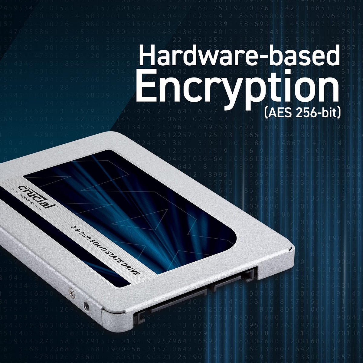 Crucial MX500 500 GB CT500MX500SSD1(Z)-Up to 560 MB/s (3D NAND, SATA, 2.5 Inch, Internal SSD), Metallique