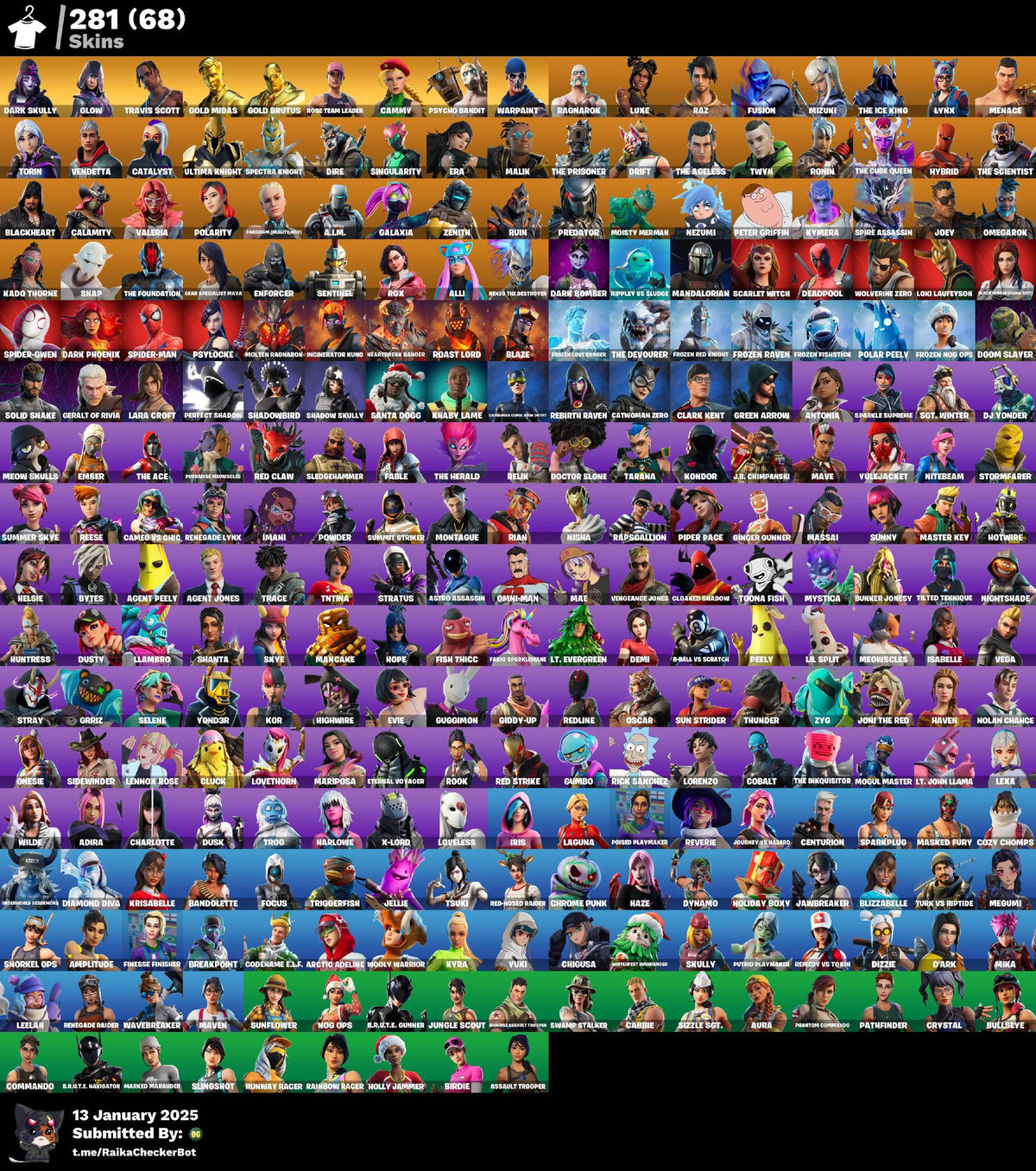 Fortnite Account - Dark Skully, OG STW, Travis Scott, Glow, 80 Max Styles