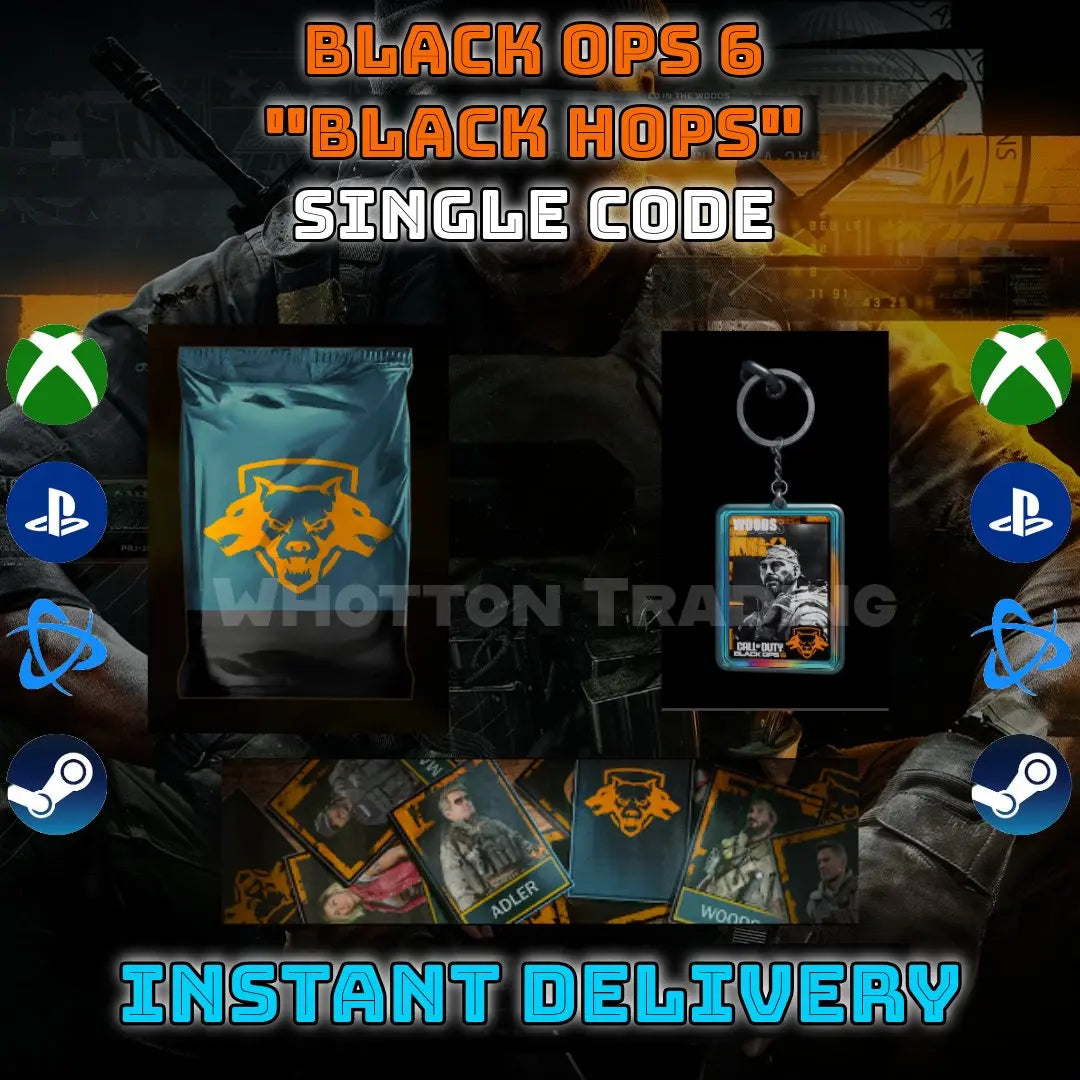 Call of Duty Black Ops 6 - "Black Hops" Tiny Rebel Set - 3 In-Game Items
