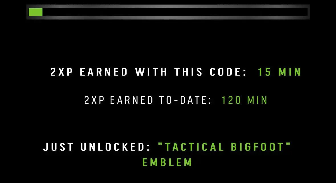 Call of Duty MW3 / MW2 Jack Link’s Full Set  |  Sasquatch Skin + + 2XP Tokens | GLOBAL