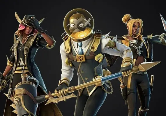 Fortnite Gilded Elites Pack - Gunslinger Calamity, The Goldfish & Lustrous Luxe Outfits + LEGO Styles, 3 Back Blings & 3 Pickaxes - Global Digital Code - PC/PS/Xbox