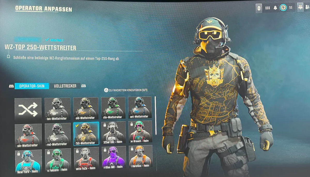 Call of Duty COD Black Ops 6 TOP 250 ACCOUNT