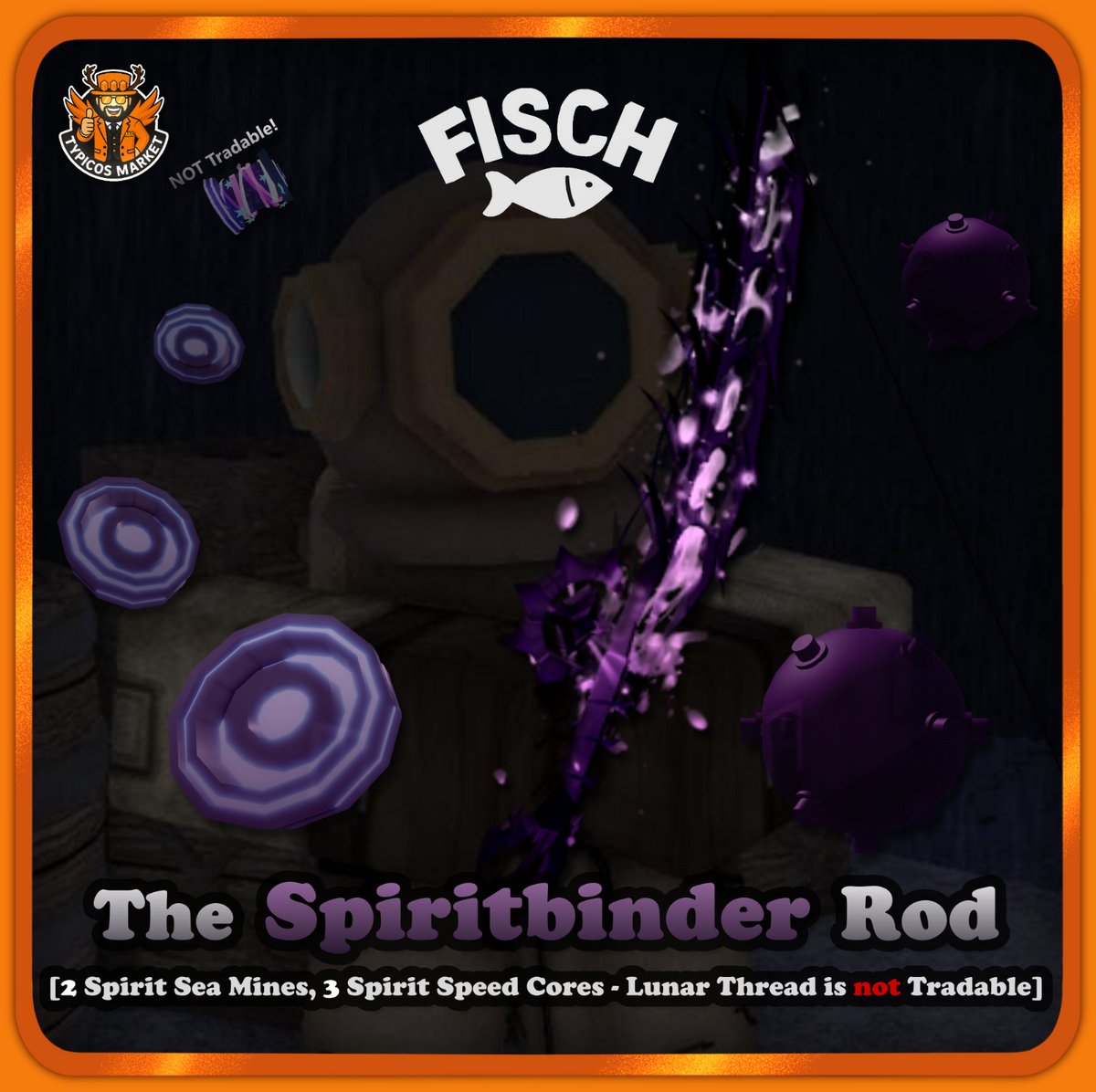 [FISCH] - Spiritbinder Rod Set - [2 Spirit Sea Mines,3 Spirit Speed Cores]