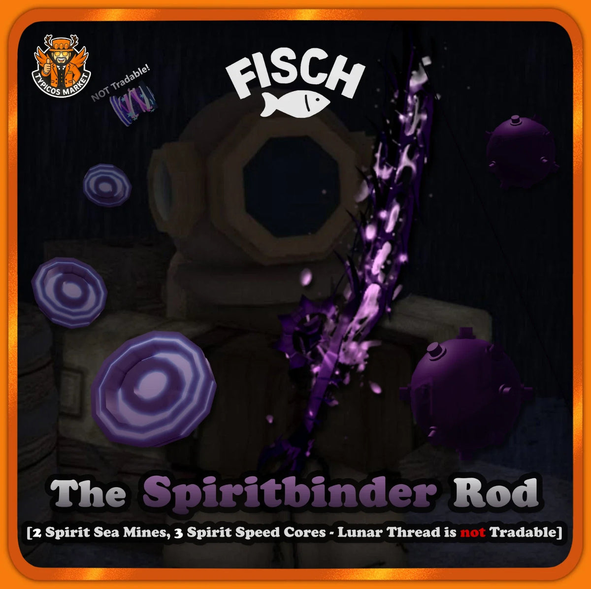 [FISCH] - Spiritbinder Rod Set - [2 Spirit Sea Mines,3 Spirit Speed Cores]