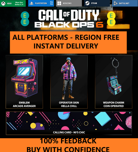 🔥ULTRA RARE🔥 CALL OF DUTY BLACK OPS 6 HELLA CHILL OPERATOR SKIN BUNDLE EE ✅