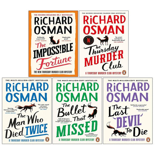 Thursday Murder Club Series 5 Books Collection Set by Richard Osman Last Devil - OilBoyal