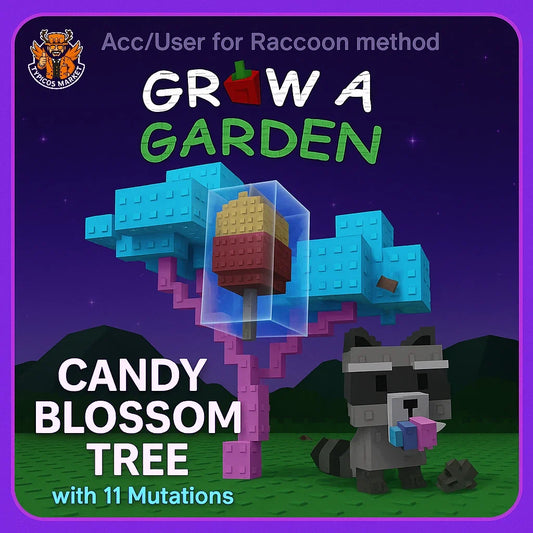 [ROBLOX - Grow A Garden]- 11 Mutation Candy Blossom Tree -[Huge & Rare Fruits🍭]