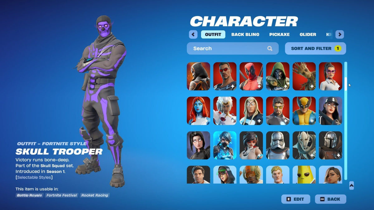 Fortnite Purple Skull Trooper + Black Knight Account