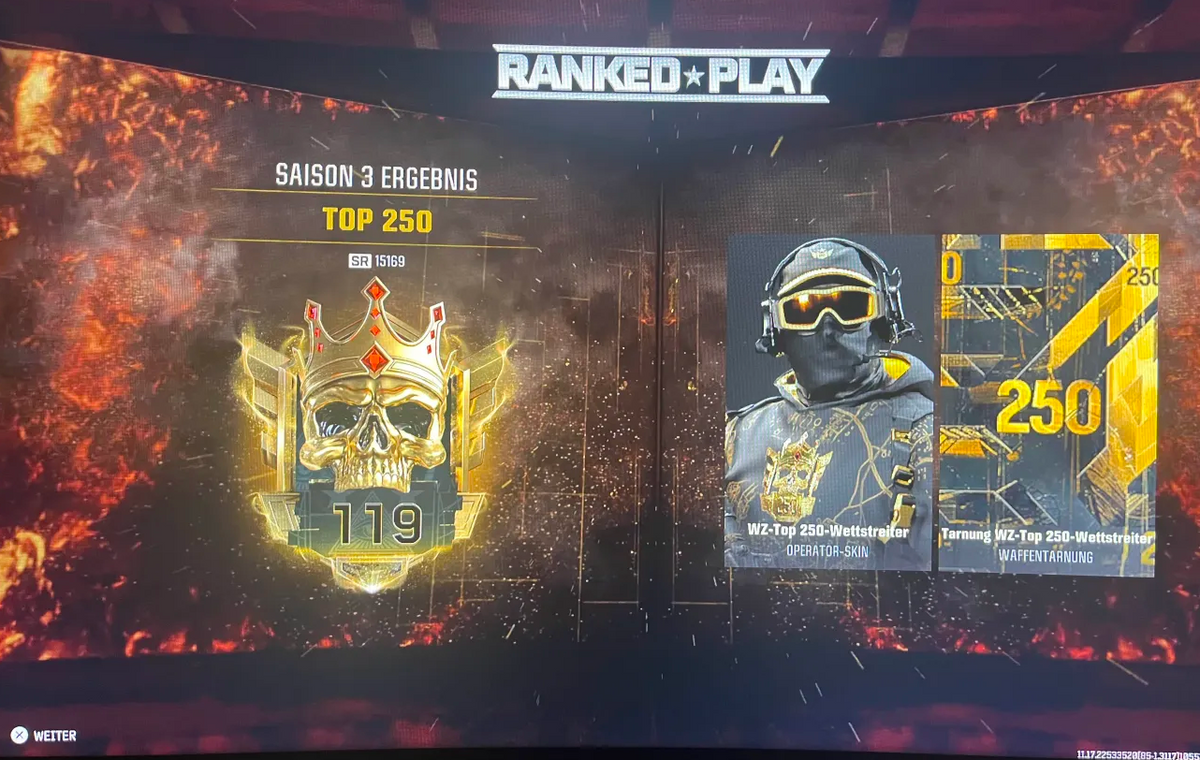 Call of Duty COD Black Ops 6 TOP 250 ACCOUNT