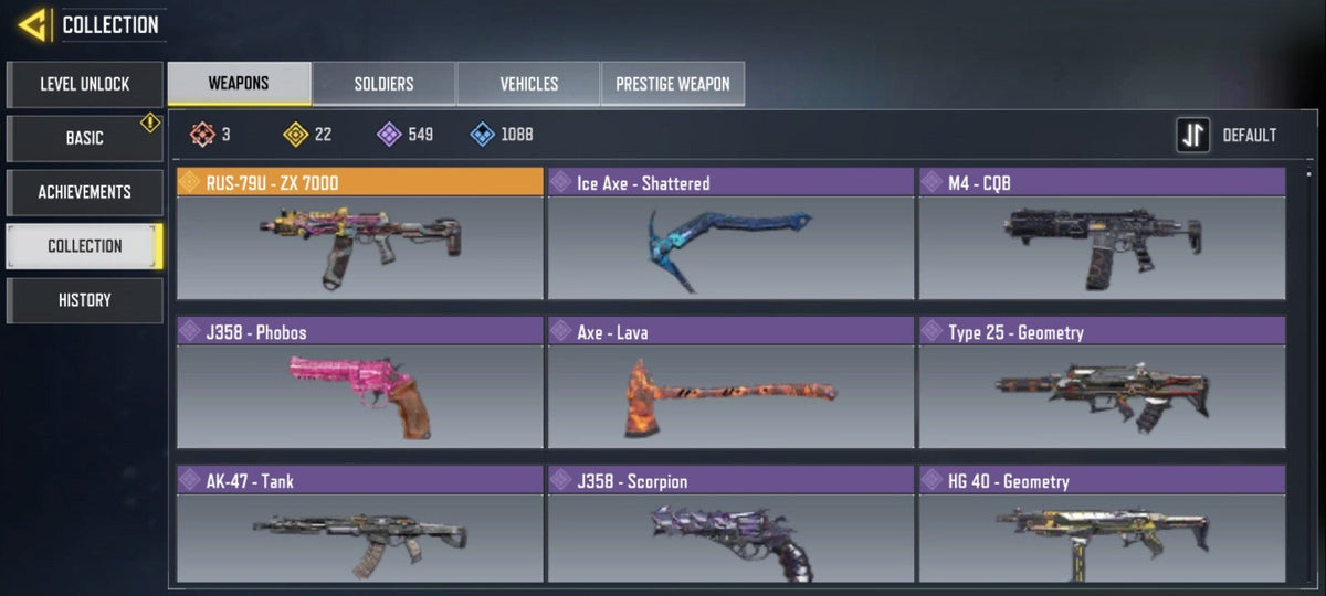 Call Of Duty Mobile From Season 2 And 23 Legendary and 3 mythic Gun's
