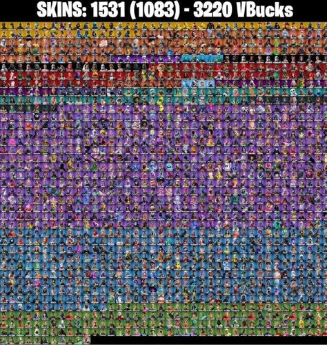 Fortnight , 250+ skins, Chun Li, Ryu, Gwen, All Lara skins, Rogue Agent