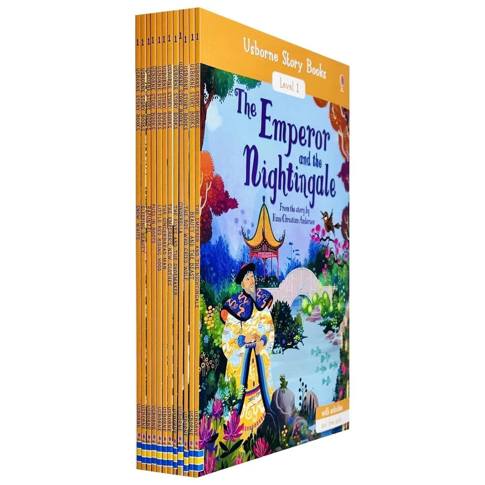 Usborne Story Level 1 Beginner Reader 12 Books Collection Set (Beauty and the Beast, The Boy Who Cried Wolf, Cinderella, Gingerbread Man) - OilBoyal