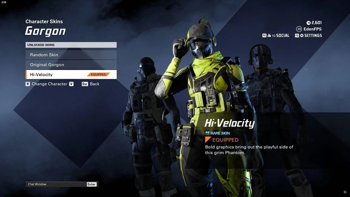 XDefiant Gorgon "Hi-Velocity" Character Skin